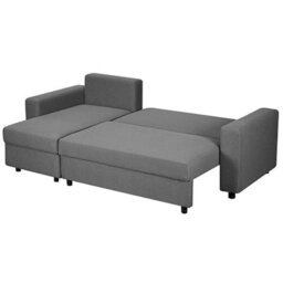 Furniture In Fashion Dagmar Chenille Fabric Corner Sofa Bed With Storage In Dark Grey - thumbnail 6