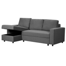 Furniture In Fashion Dagmar Chenille Fabric Corner Sofa Bed With Storage In Dark Grey - thumbnail 3