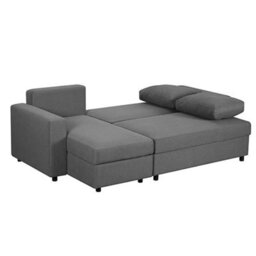 Furniture In Fashion Dagmar Chenille Fabric Corner Sofa Bed With Storage In Dark Grey - thumbnail 5