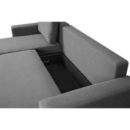 Furniture In Fashion Dagmar Chenille Fabric Corner Sofa Bed With Storage In Dark Grey - thumbnail 8