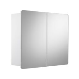 Croydex Mulino Matt White Double Bathroom Cabinet With Mirrored Door (H)500mm (W)600mm - thumbnail 5