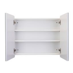 Croydex Mulino Matt White Double Bathroom Cabinet With Mirrored Door (H)500mm (W)600mm - thumbnail 4