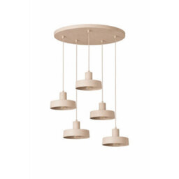 Luminosa Lighting Luminosa Velyo Cluster Pendant Ceiling Light Beige 5X E27 - thumbnail 1