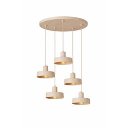 Luminosa Lighting Luminosa Velyo Cluster Pendant Ceiling Light Beige 5X E27 - thumbnail 2
