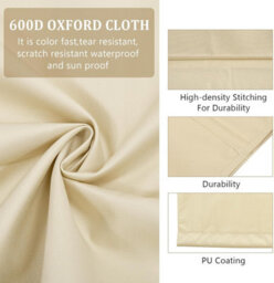 Replacement Seat Cover For Two And Three Garden Swings, Waterproof Thick (600D) - 138 X 50 Cm, Beige. - thumbnail 4