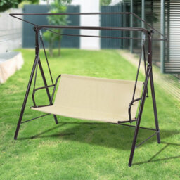 Replacement Seat Cover For Two And Three Garden Swings, Waterproof Thick (600D) - 138 X 50 Cm, Beige. - thumbnail 2