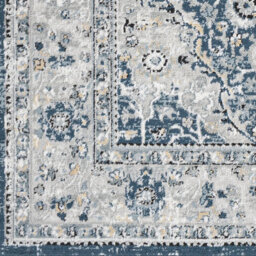 Livabliss Jolie-Vintage Blue Grey Beige Black Traditional Boho Living Dining Bedroom Rug 160 X 220 Cm Easy Care, Non Shedding - thumbnail 7