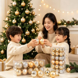 Amorly 36Pack Gold Christmas Ball Ornaments,4Cm Small Shatter Resistant Plastic Hanging Baubles,indoor&outdoor Christmas Tree Decorations - thumbnail 7