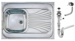 Impact Furniture Kitchen Cabinets Set Sonoma Oak Base Wall 7 Units Worktop With Reversible Sit On Sink Nela - thumbnail 6