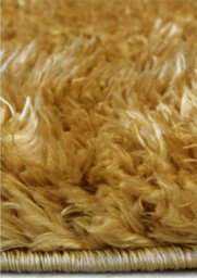 The Rugs Lagom Collection Solid Design Shaggy Rugs In Ochre - thumbnail 6