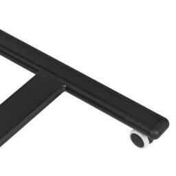 Wyld And Coco Manually Adjustable Mobile Laptop Desk 65 X 48 Cm Dark Brown Steel Frame Wheeled Sit-Stand - thumbnail 7