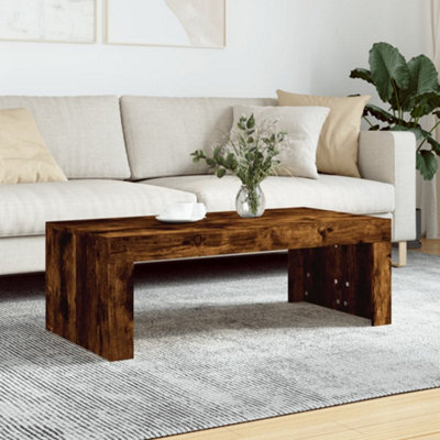 Berkfield Coffee Table Smoked Oak 102X50X36 Cm Engineered Wood - image 1