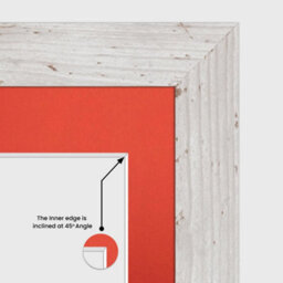 AK Frames 20X14 White Rustic Modern Multi Photo Frame With Poppy Red Mount - Holds 2 Apertures (2X) A4 Photos - thumbnail 7