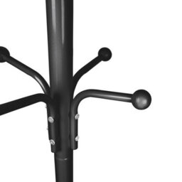 Harbour Housewares Classic Free-Standing Steel Coat Rack - Matte Black - thumbnail 5