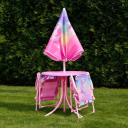 OHS Unicorn Bistro Set Table Chair Seat Garden Patio Outdoor Parasol Play Folding - thumbnail 3
