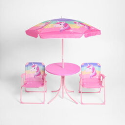 OHS Unicorn Bistro Set Table Chair Seat Garden Patio Outdoor Parasol Play Folding - thumbnail 7