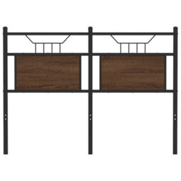 Berkfield Headboard Brown Oak 120 Cm Engineered Wood And Steel - thumbnail 4
