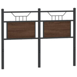 Berkfield Headboard Brown Oak 120 Cm Engineered Wood And Steel - thumbnail 6