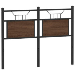 Berkfield Headboard Brown Oak 120 Cm Engineered Wood And Steel - thumbnail 2