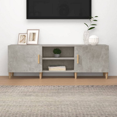 Vidaxl Tv Cabinet Concrete Grey 150X30X50 Cm Engineered Wood - image 1
