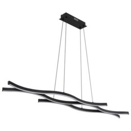 Luminosa Lighting Luminosa Geronimo Pendant Ceiling Light Matt Black 3X Led 3000K - thumbnail 2