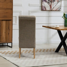 Rimini Fabric Dining Chairs - Set Of 2 - Brown - thumbnail 6