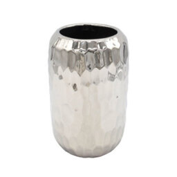Vanity Living Set Of 4 21Cm Silver Ceramic Vase, Modern Decorative Flower Vase For Living Room - thumbnail 2