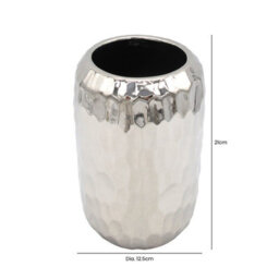 Vanity Living Set Of 4 21Cm Silver Ceramic Vase, Modern Decorative Flower Vase For Living Room - thumbnail 4