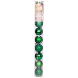 Shatchi 50mm/9Pcs Christmas Baubles Shatterproof Dark Green, Christmas Tree Decorations - thumbnail 4
