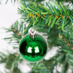 Shatchi 50mm/9Pcs Christmas Baubles Shatterproof Dark Green, Christmas Tree Decorations - thumbnail 5