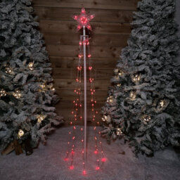 Samuel Alexander 150Cm (5Ft) White Metal Maypole Tree With 106 Rainbow Led Wire Lights And Remote - thumbnail 2