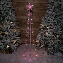 Samuel Alexander 150Cm (5Ft) White Metal Maypole Tree With 106 Rainbow Led Wire Lights And Remote - thumbnail 3