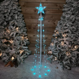 Samuel Alexander 150Cm (5Ft) White Metal Maypole Tree With 106 Rainbow Led Wire Lights And Remote - thumbnail 6