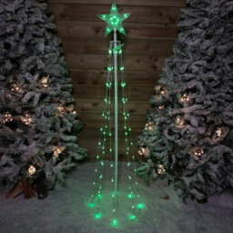 Samuel Alexander 150Cm (5Ft) White Metal Maypole Tree With 106 Rainbow Led Wire Lights And Remote - thumbnail 7