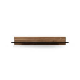 Arte Chic Vasina 05 Wall Shelf - Industrial Oak Castello & Black Matt Finish - W1350mm X H200mm X D120mm - thumbnail 2