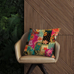 Warren Reed Designer Patchwork Mixed Textiles Outdoor Cushion 45Cm X 45Cm - thumbnail 2