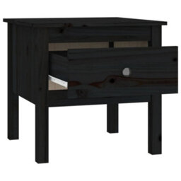 Walplus Side Tables 2 Pcs Black 50X50X49 Cm Solid Wood Pine - thumbnail 9