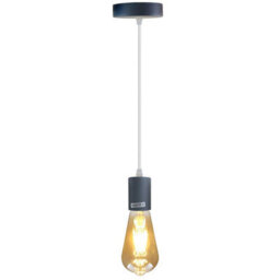 Modern Grey Industrial Pendant Light Adjustable E27 Hanging Ceiling Lamp For Kitchen, Bedroom & Living Room - thumbnail 8