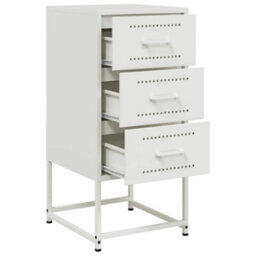 Berkfield Bedside Cabinets 2 Pcs White 36X39X78 Cm Steel - thumbnail 9