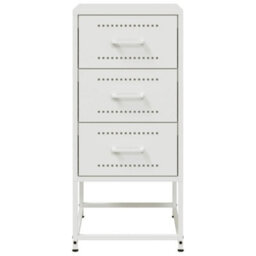 Berkfield Bedside Cabinets 2 Pcs White 36X39X78 Cm Steel - thumbnail 6