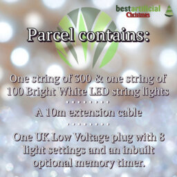 Best Artificial 400 Bright White Led's Clear Cable Connectable Indoor & Outdoor Garden Party Waterproof String Lights (40M) Low Voltage Plug - thumbnail 5