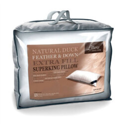 "Littens 50Cm X 90Cm Extra Fill Super King Size Duck Feather & Down Pillow (20"" X 36"")" - thumbnail 1
