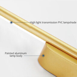 Living And Home Modern Gold Linear Long Strip Aluminum Led Indoor Wall Light Wall Sconce 100Cm Cool White - thumbnail 5