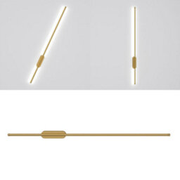 Living And Home Modern Gold Linear Long Strip Aluminum Led Indoor Wall Light Wall Sconce 100Cm Cool White - thumbnail 7