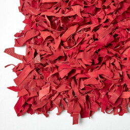 Homescapes Dallas Leather Shaggy Rug Red, 90 X 150 Cm - thumbnail 3