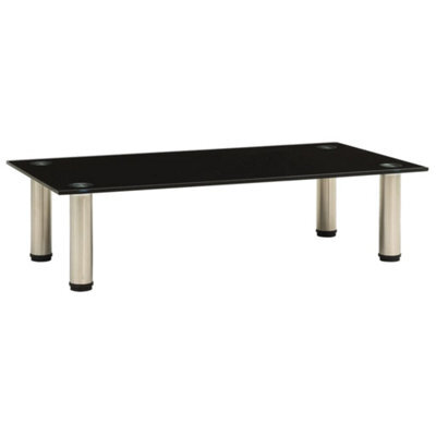Berkfield Tv Stand Black 60X35X17 Cm Tempered Glass - image 1