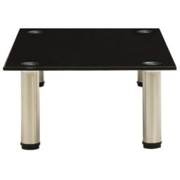 Berkfield Tv Stand Black 60X35X17 Cm Tempered Glass - thumbnail 3