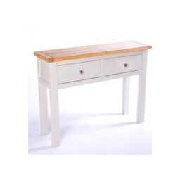Cabinet Bits Argenta Light Grey 2 Drawer Console Table Satin Chrome Knob - thumbnail 2