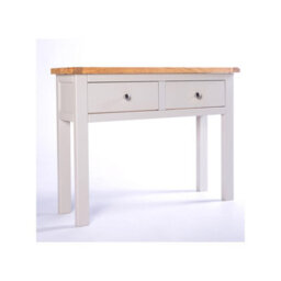 Cabinet Bits Argenta Light Grey 2 Drawer Console Table Satin Chrome Knob - thumbnail 3