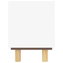 Berkfield Classic Tv Cabinet White 80X30X40 Cm Solid Wood Pine And Natural Rattan - thumbnail 5
